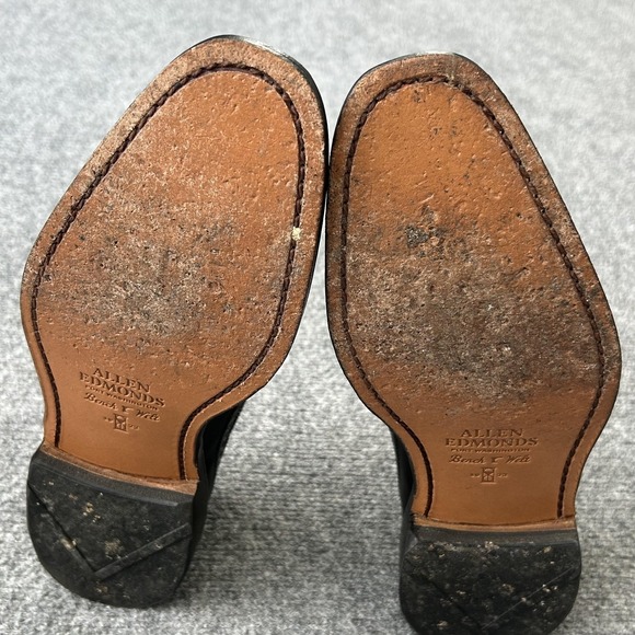 Allen Edmonds McAllister‎ Black Wingtip Oxford Bench Welt Shoes Mens 7.5 D USA main image 14